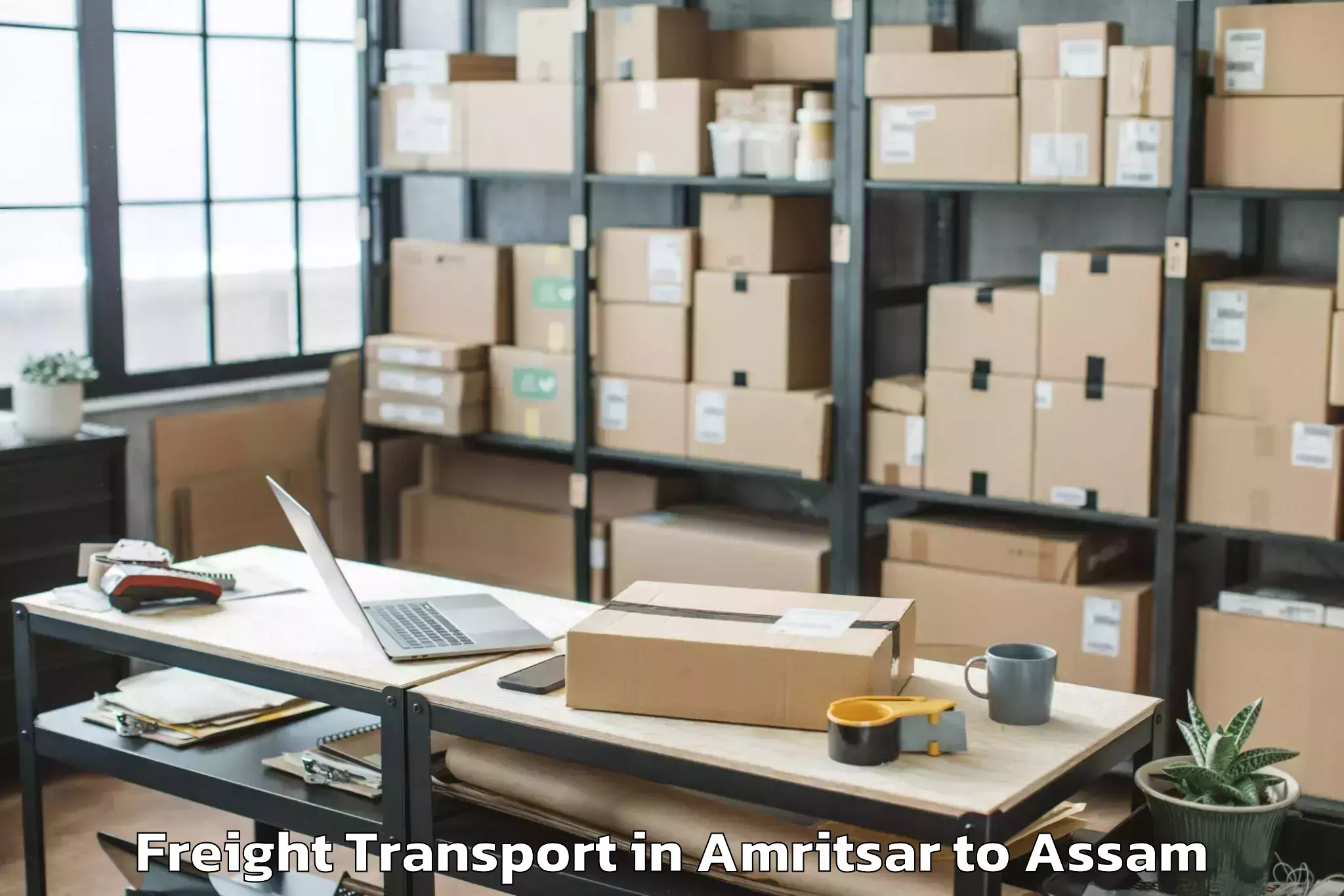 Top Amritsar to Biswanath Chariali Freight Transport Available